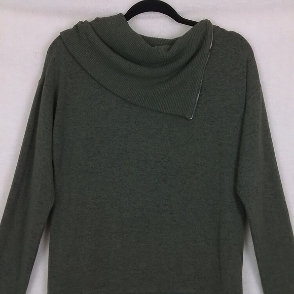 White House Black Market Petite Sweater Dress Size XS Soft‎ Turtleneck Green - Picture 4 of 11